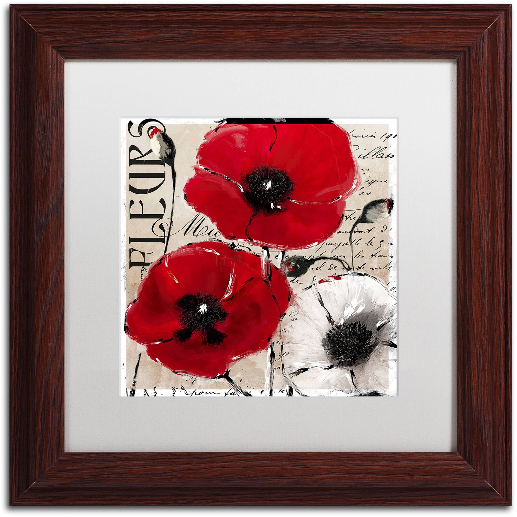 Trademark Fine Art "Rouge One" Canvas Art by Color Bakery White Matte, Wood Frame