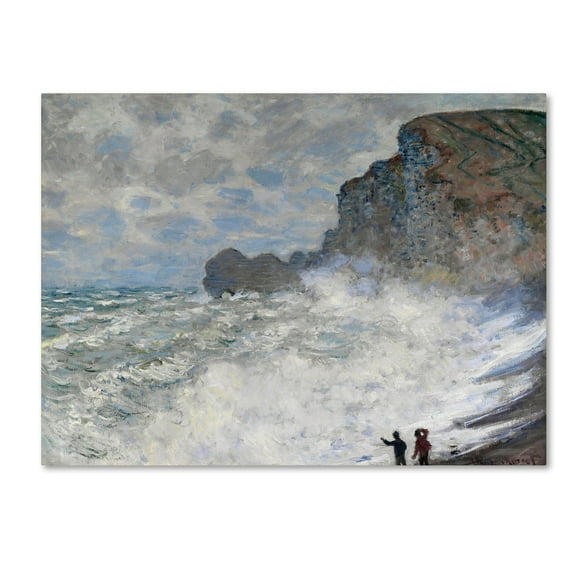 Trademark Fine Art 'Rough Weather At Etretat' Canvas Art by Monet