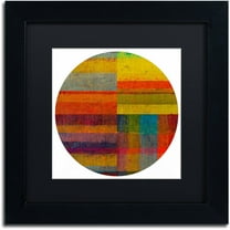Trademark Fine Art "Round 4.0" Canvas Art by Michelle Calkins, Black Matte, Black Frame