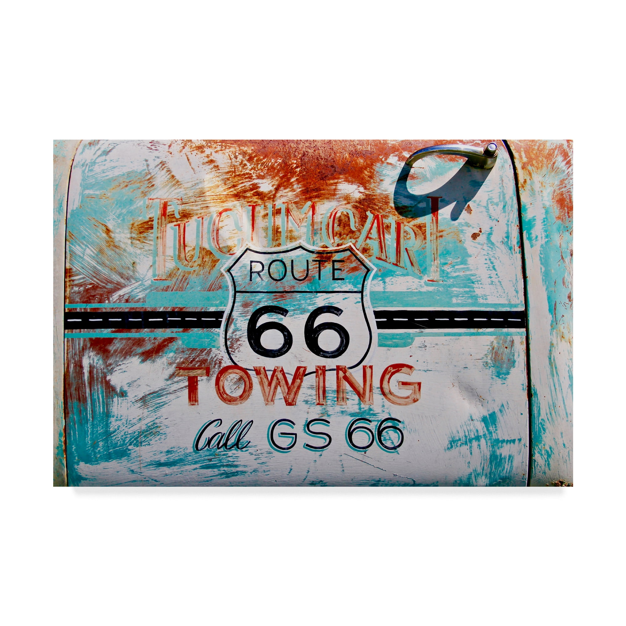 Trademark Fine Art 'Route 66 Towing' Canvas Art by American School