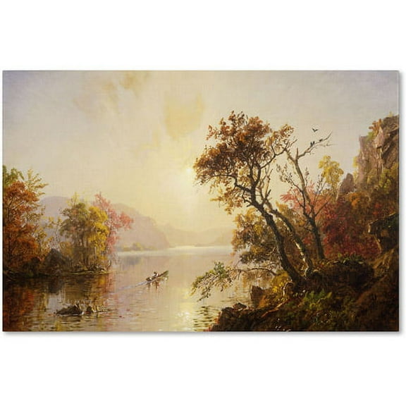 Trademark Fine Art "Rowing Out of a Cove 1878" Canvas Art by Jasper Cropsey