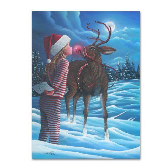 Trademark Fine Art 'Rudolph Kiss' Canvas Art by Geno Peoples