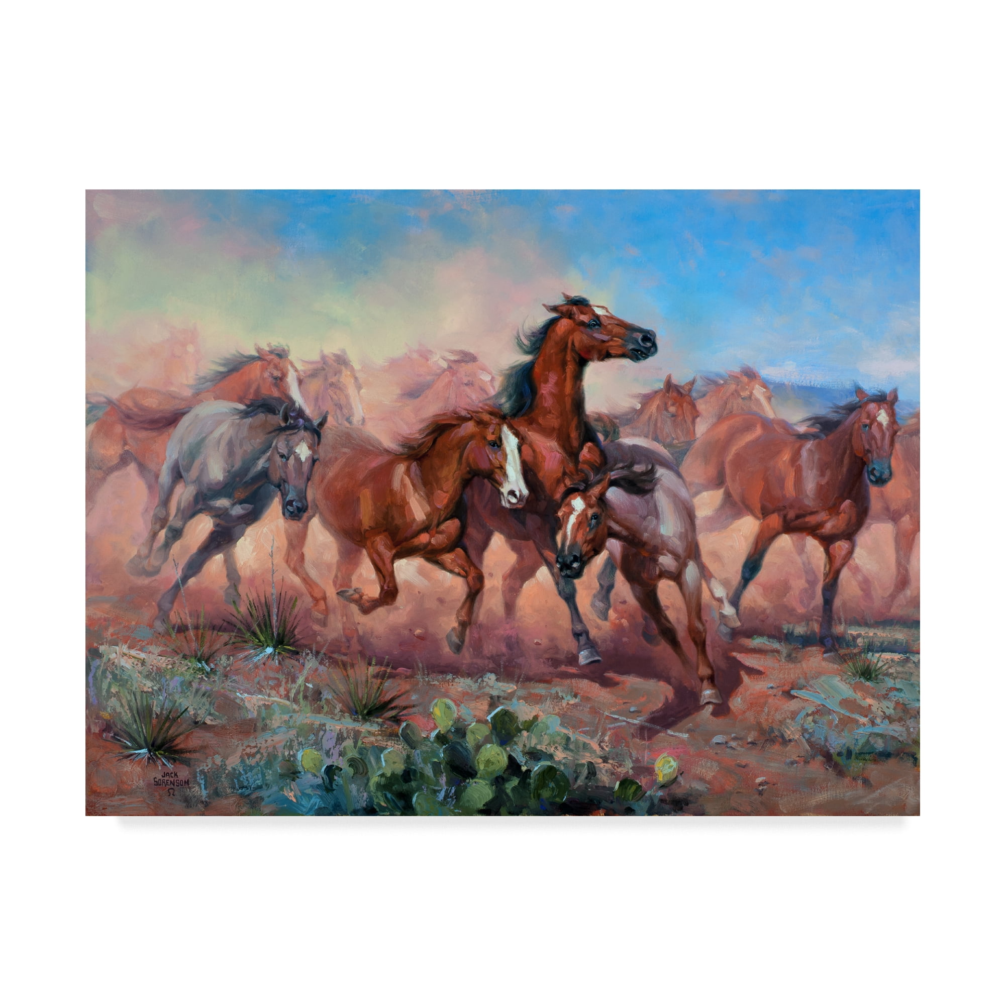 Trademark Fine Art 'Runnin Thunder' Canvas Art by Jack Sorenson