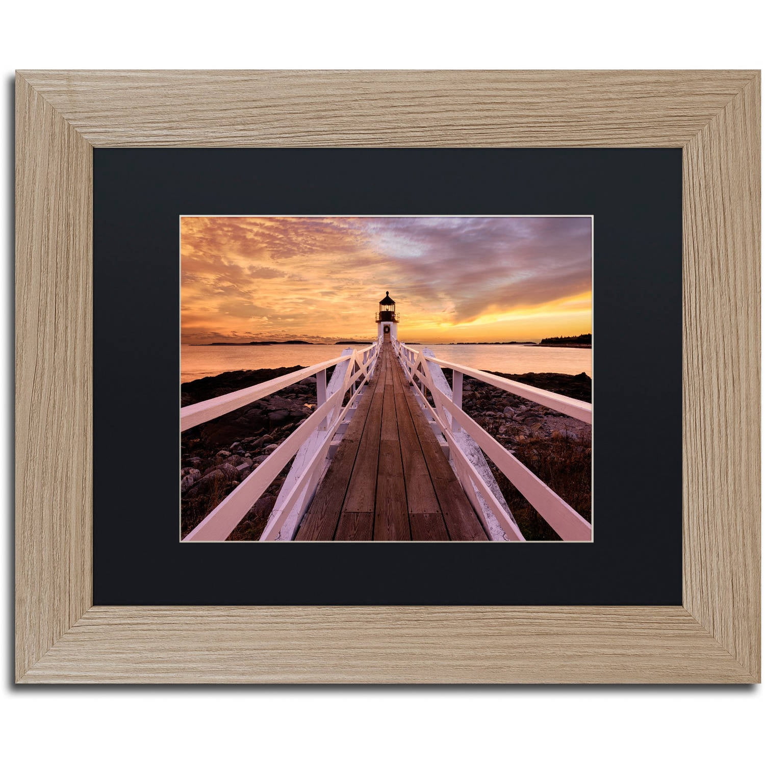 Trademark Fine Art "Runway to the Sky" Canvas Art by Michael Blanchette Photography Black Matte, Birch Frame
