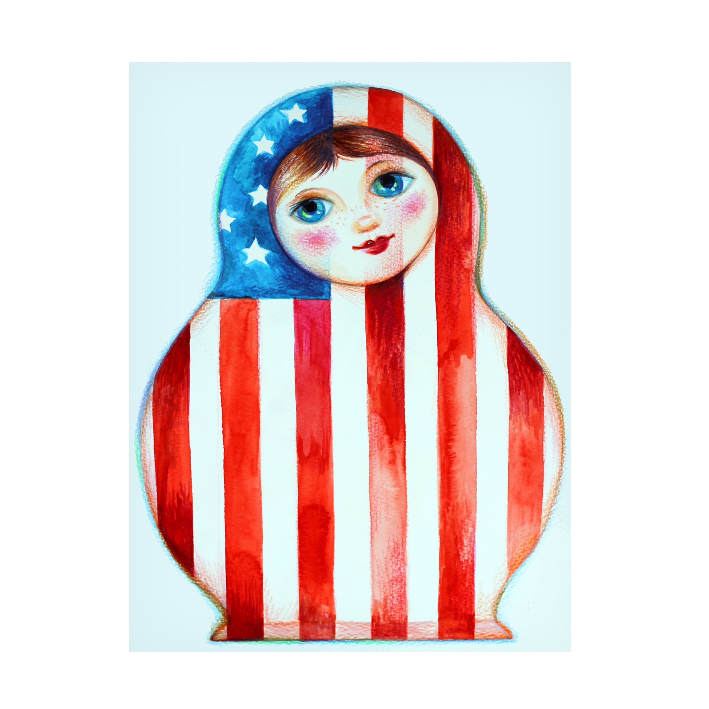 Trademark Fine Art 'Russian Doll' Canvas Art by Oxana Ziaka