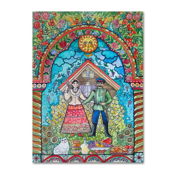 Trademark Fine Art 'Russian Folk' Canvas Art by Oxana Ziaka
