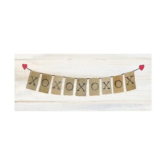 Trademark Fine Art 'Rustic Valentine Banner I' Canvas Art by Kathleen Parr McKenna