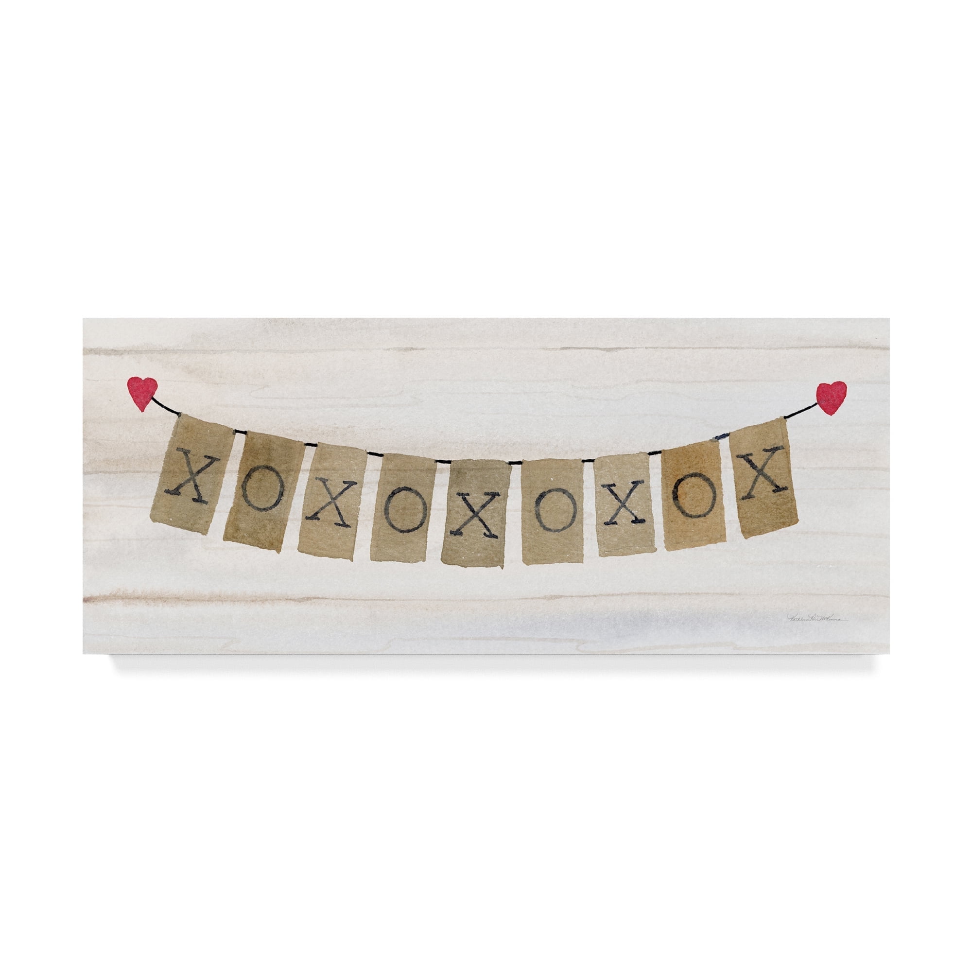 Trademark Fine Art 'Rustic Valentine Banner I' Canvas Art by Kathleen Parr McKenna