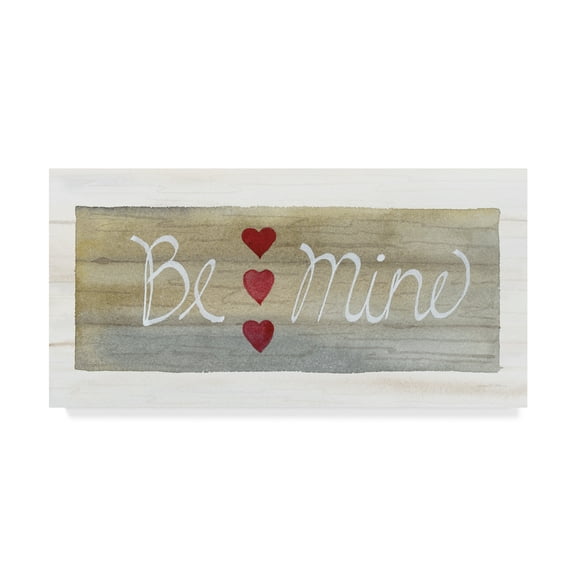 Trademark Fine Art 'Rustic Valentine Be Mine' Canvas Art by Kathleen Parr McKenna