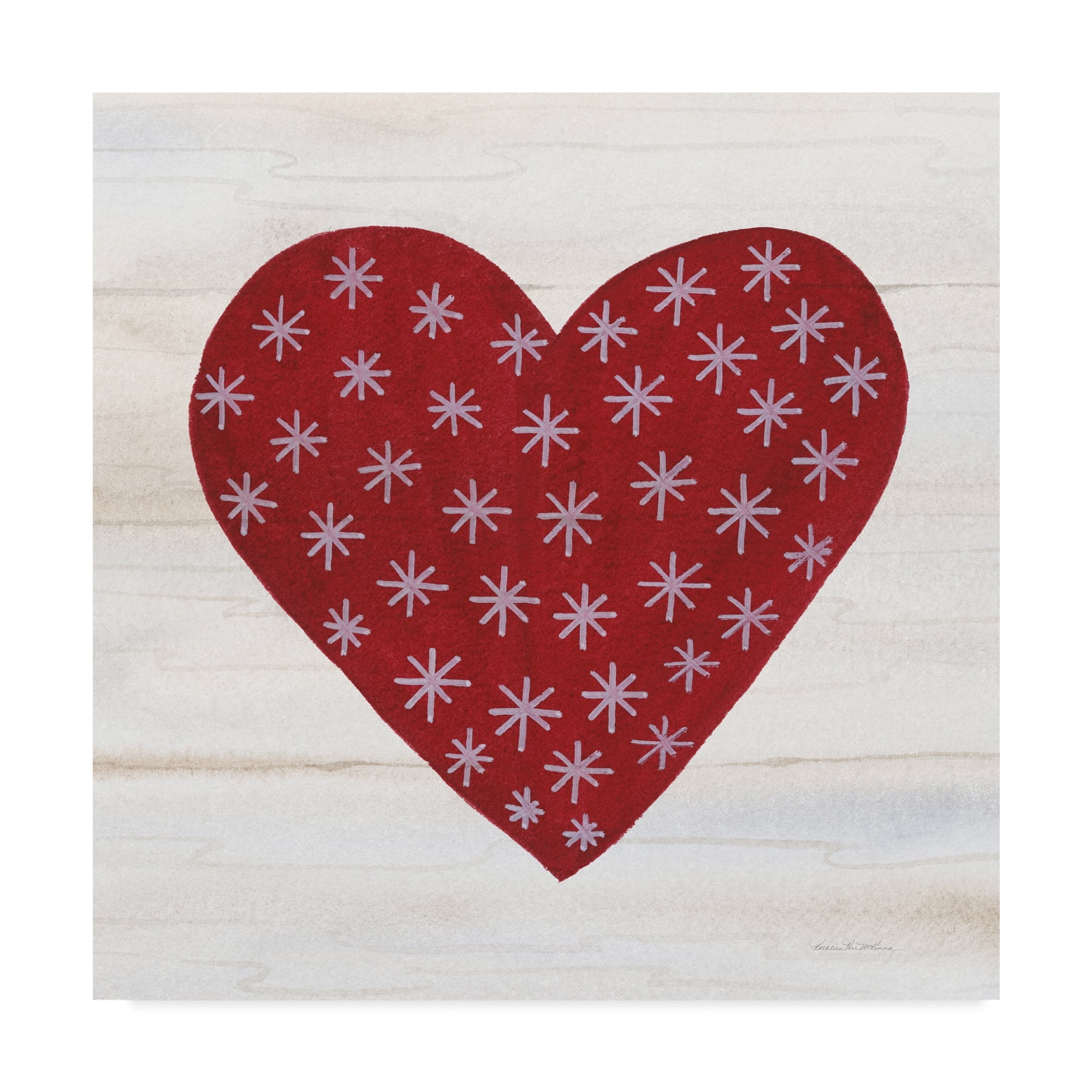 Trademark Fine Art 'Rustic Valentine Heart II' Canvas Art by Kathleen Parr McKenna