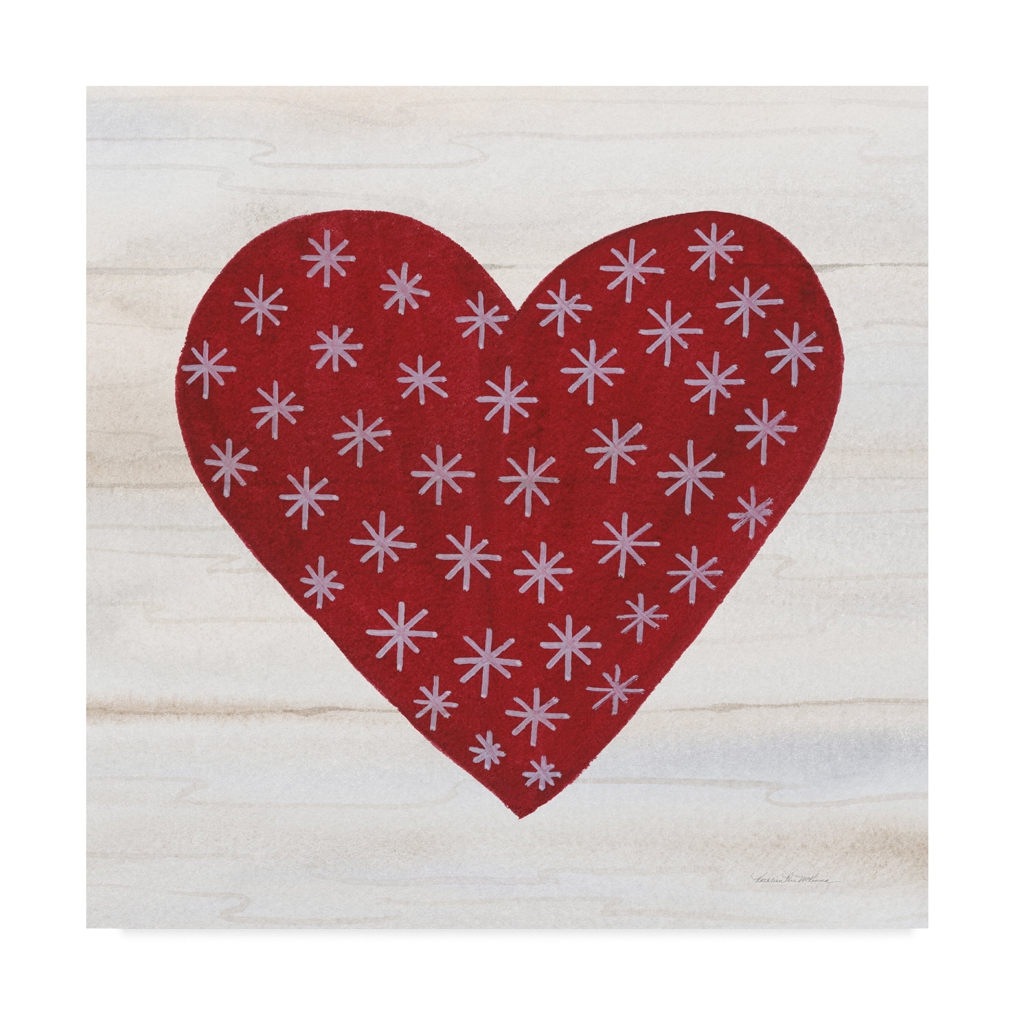 Trademark Fine Art 'Rustic Valentine Heart II' Canvas Art by Kathleen Parr McKenna