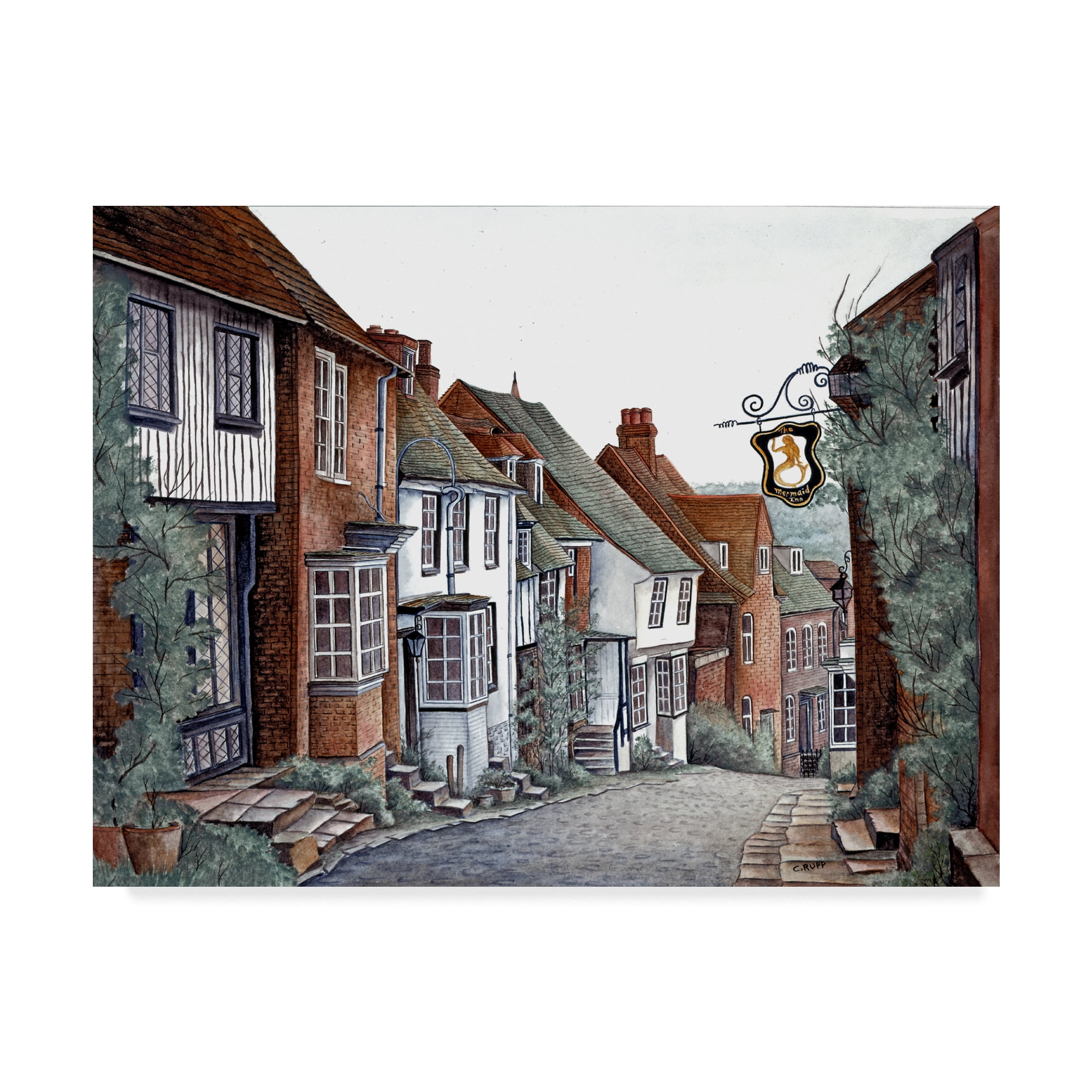 Trademark Fine Art 'Rye, England' Canvas Art by Carol J Rupp