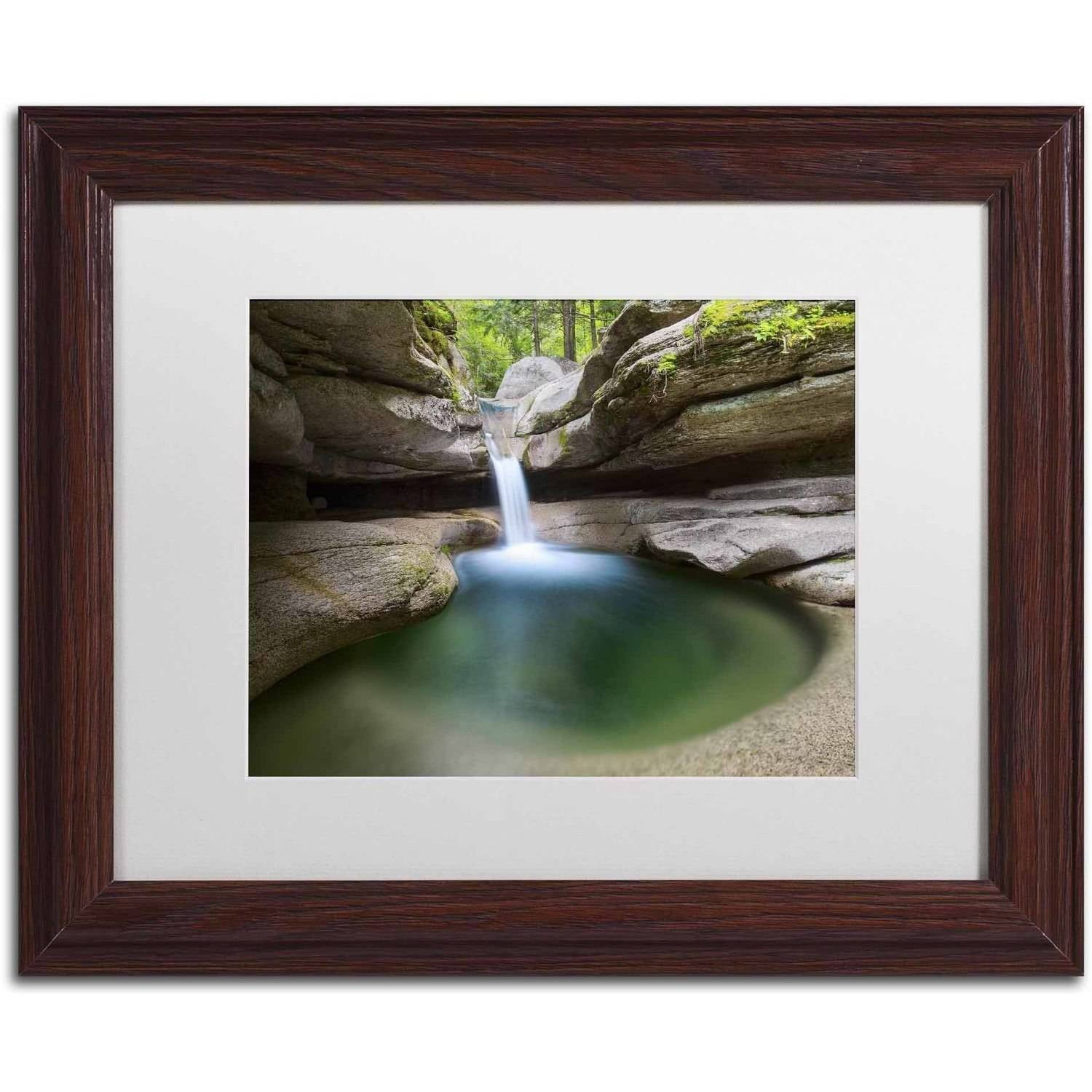Trademark Fine Art 'Sabbaday Green Pool' Canvas Art by Michael Blanchette Photography, White Matte, Wood Frame