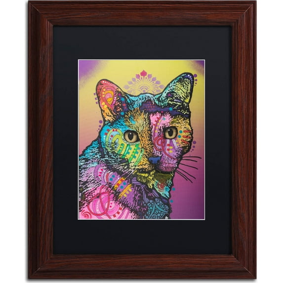 Trademark Fine Art "Sadie Custom 5" Canvas Art by Dean Russo, Black Matte, Wood Frame