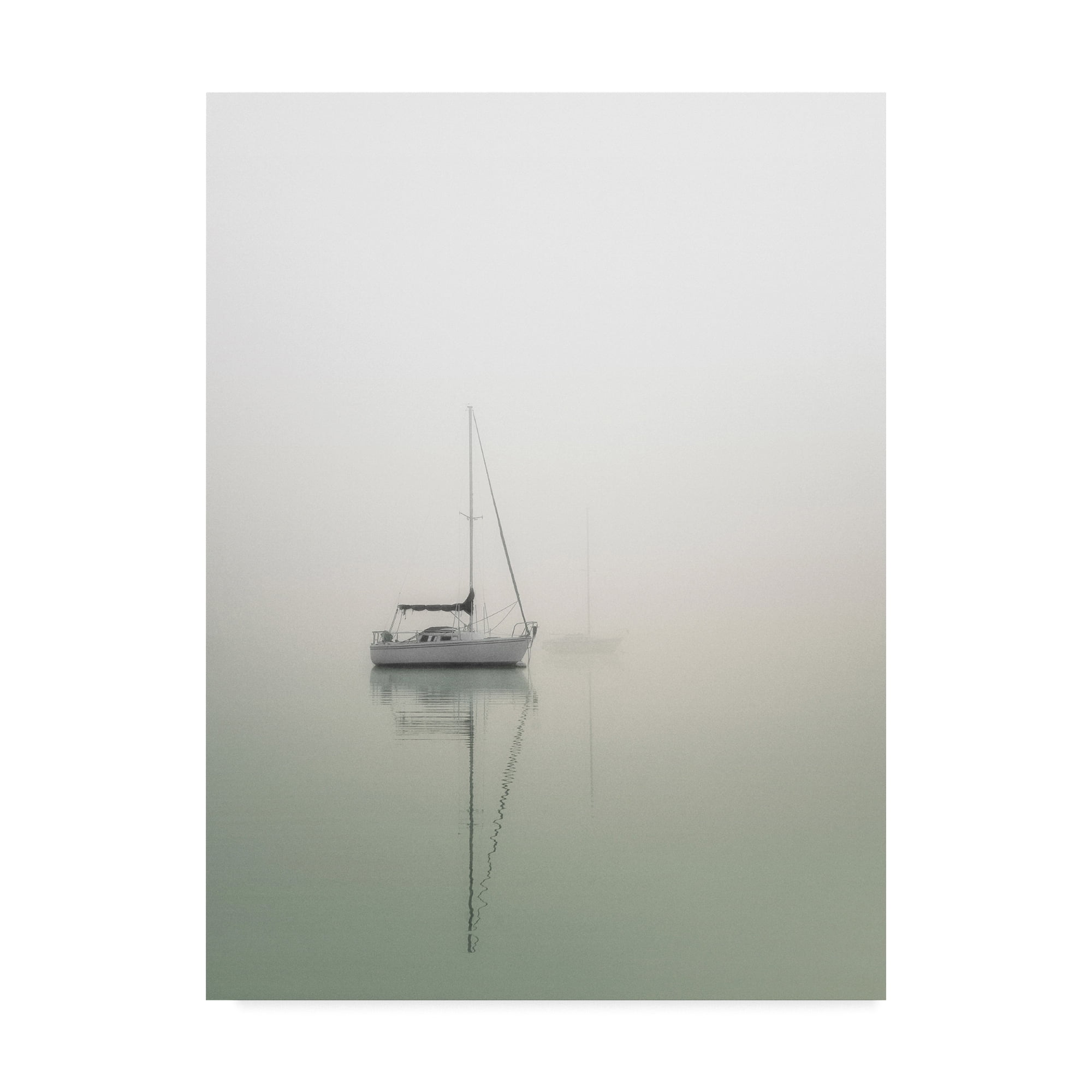 Trademark Fine Art 'Sailboats On Calm Lake' Canvas Art by Nicholas Bell Photography