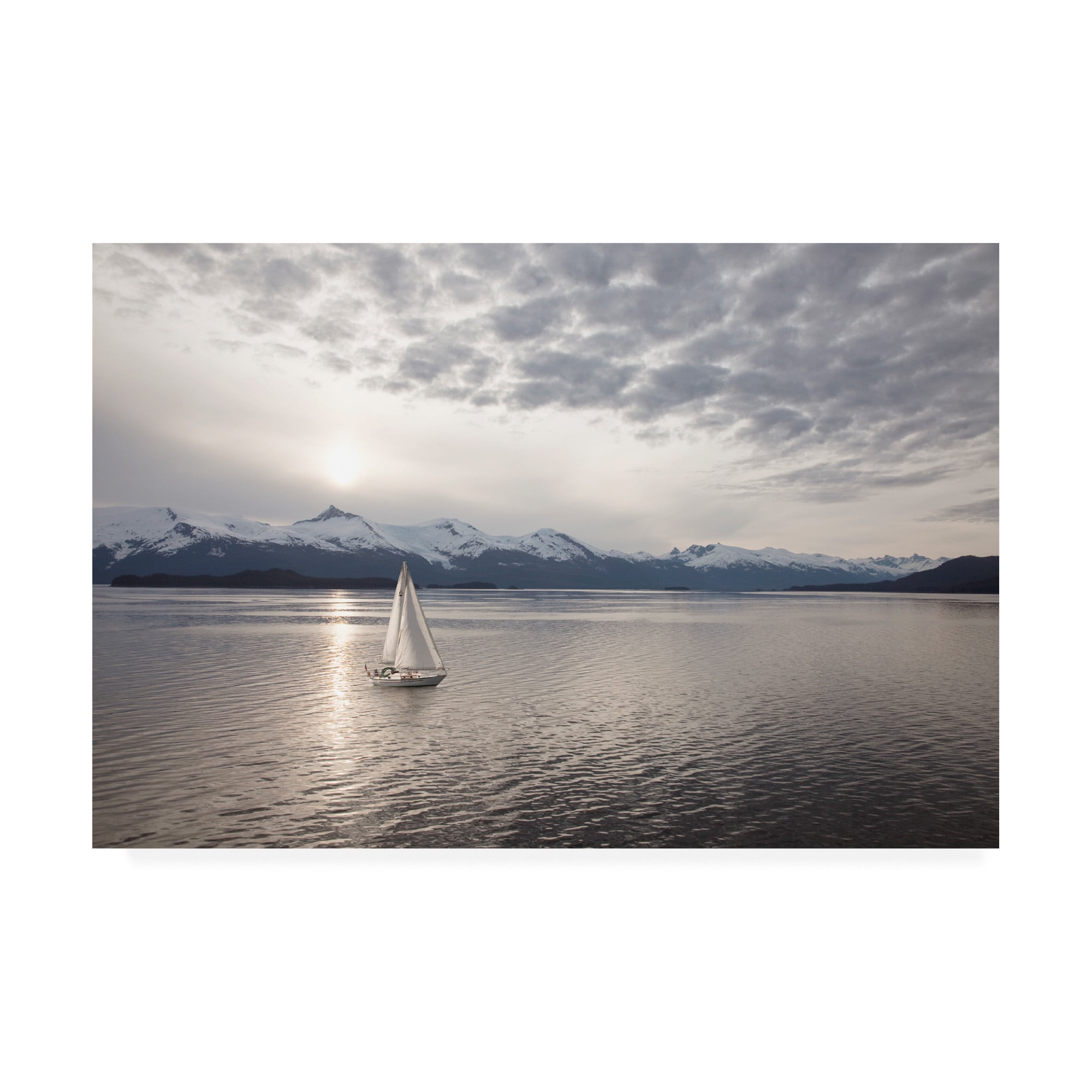 Trademark Fine Art 'Sailing At Sunset Alaska' Canvas Art by Monte Nagler