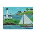 thumbnail image 1 of Trademark Fine Art 'Sailing By Lighthouse' Canvas Art by Cheryl Bartley, 1 of 3