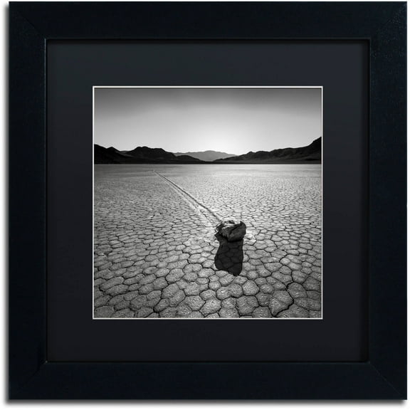 Trademark Fine Art "Sailing Stone" Canvas Art by Dave MacVicar, Black Matte, Black Frame