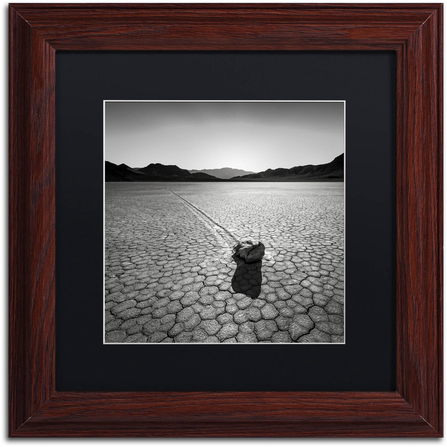 Trademark Fine Art "Sailing Stone" Canvas Art by Dave MacVicar, Black Matte, Wood Frame