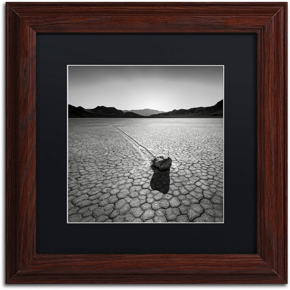 Trademark Fine Art "Sailing Stone" Canvas Art by Dave MacVicar, Black Matte, Wood Frame