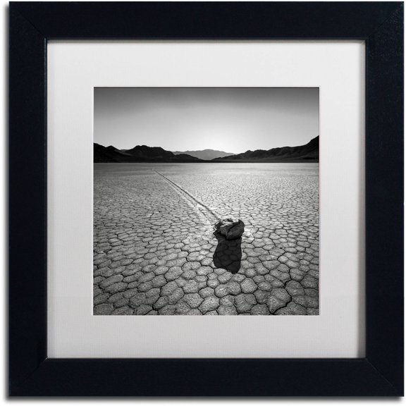 Trademark Fine Art "Sailing Stone" Canvas Art by Dave MacVicar, White Matte, Black Frame