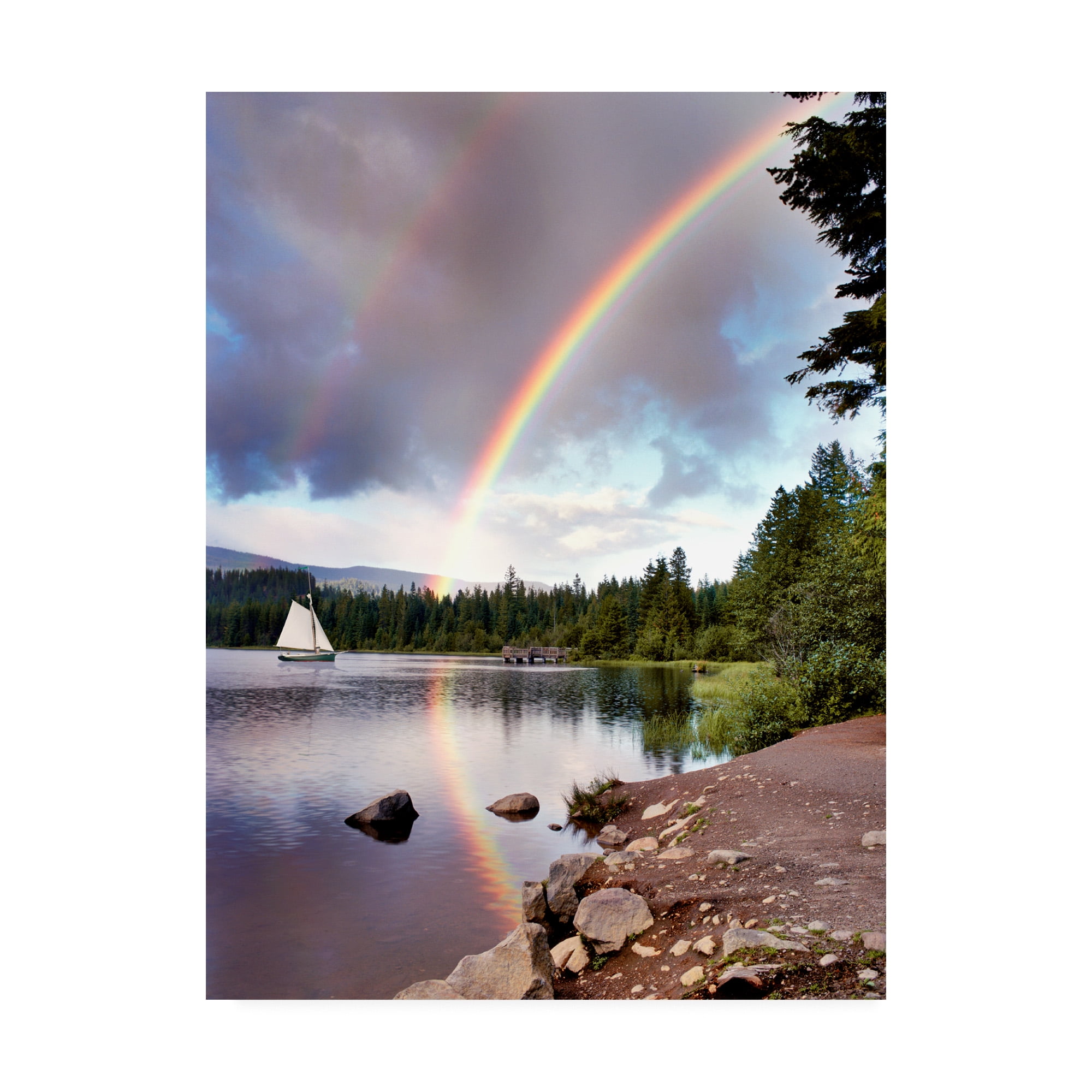 Trademark Fine Art 'Sailing Under Rainbows Oregon Color' Canvas Art by Monte Nagler