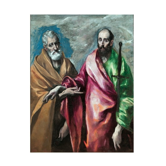 Trademark Fine Art El Greco Saint Peter And Saint Paul Canvas Wall Art - 24x32
