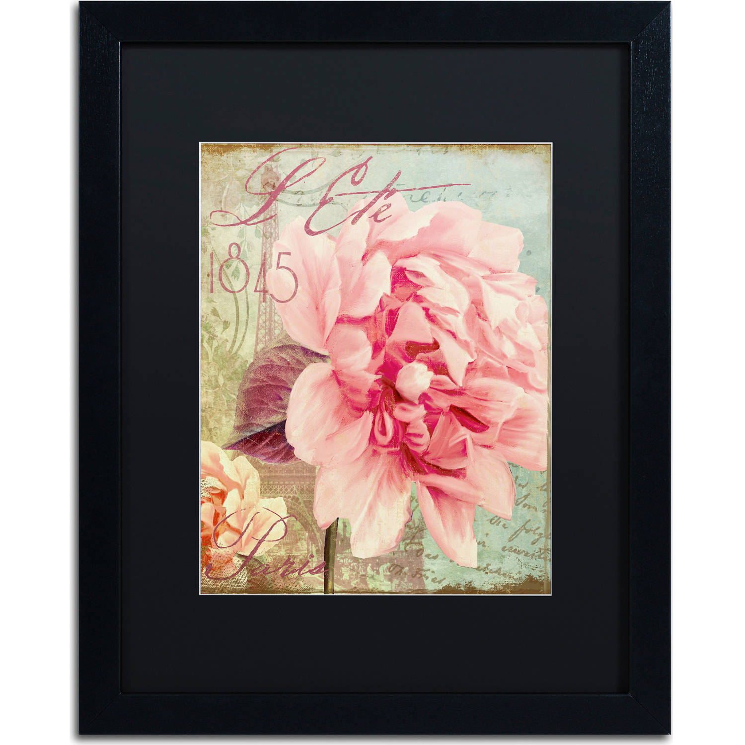 Trademark Fine Art "Saisons III" Canvas Art by Color Bakery, Black Matte, Black Frame