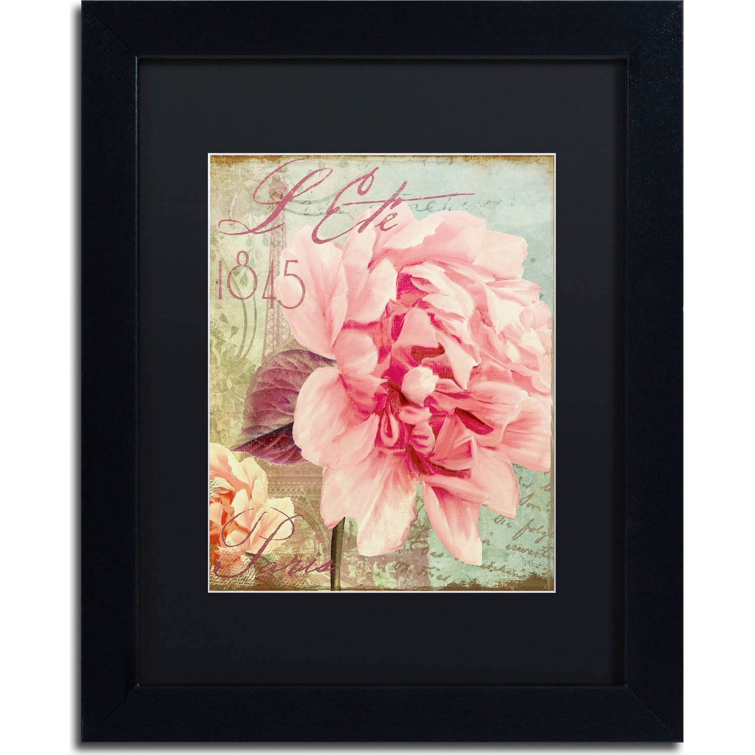 Trademark Fine Art "Saisons III" Canvas Art by Color Bakery, Black Matte, Black Frame