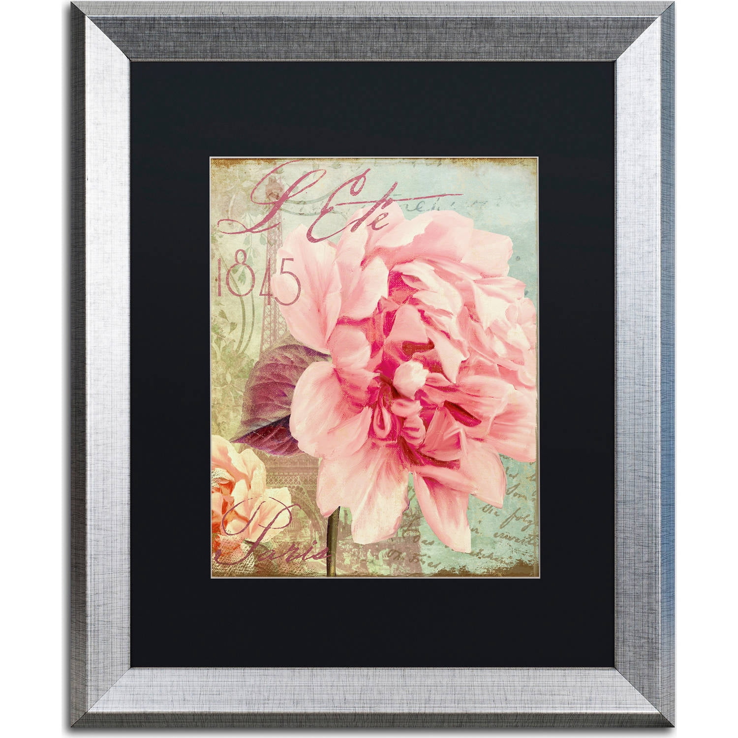 Trademark Fine Art "Saisons III" Canvas Art by Color Bakery, Black Matte, Silver Frame