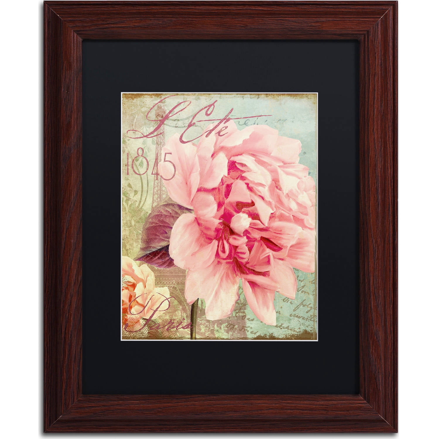 Trademark Fine Art "Saisons III" Canvas Art by Color Bakery, Black Matte, Wood Frame