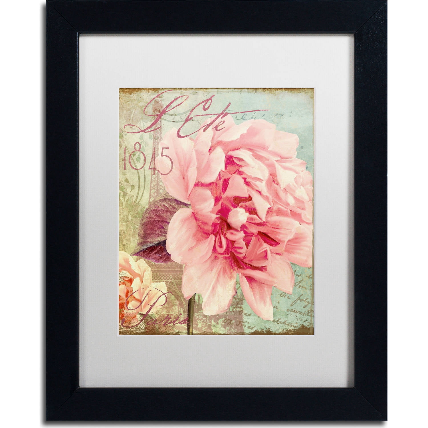 Trademark Fine Art "Saisons III" Canvas Art by Color Bakery, White Matte, Black Frame