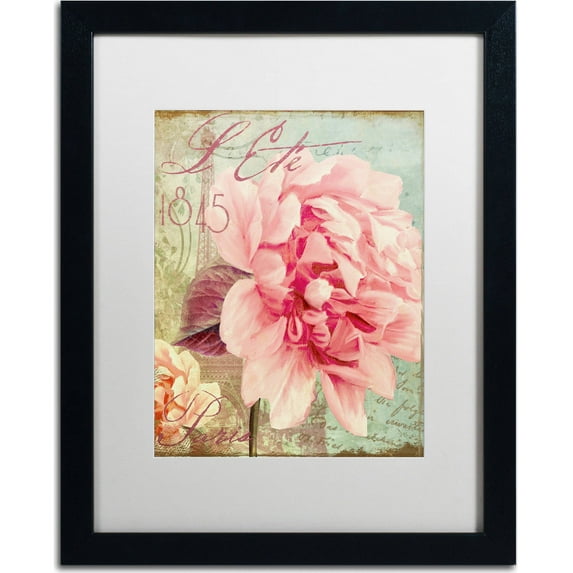 Trademark Fine Art "Saisons III" Canvas Art by Color Bakery, White Matte, Black Frame