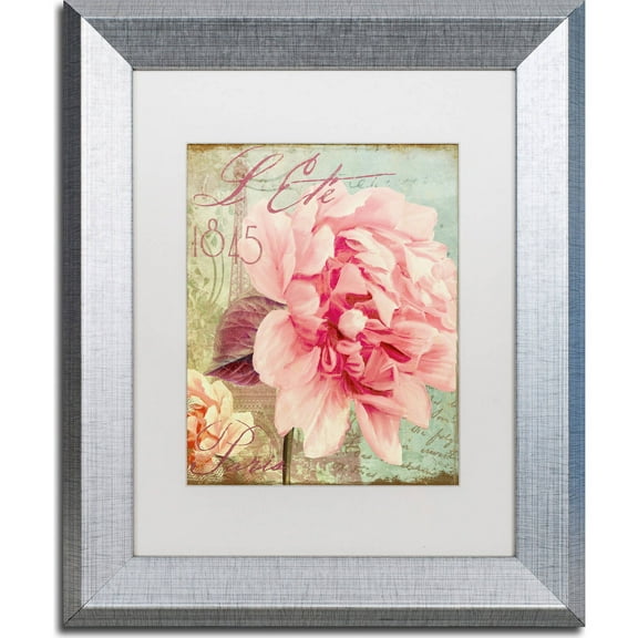 Trademark Fine Art "Saisons III" Canvas Art by Color Bakery, White Matte, Silver Frame