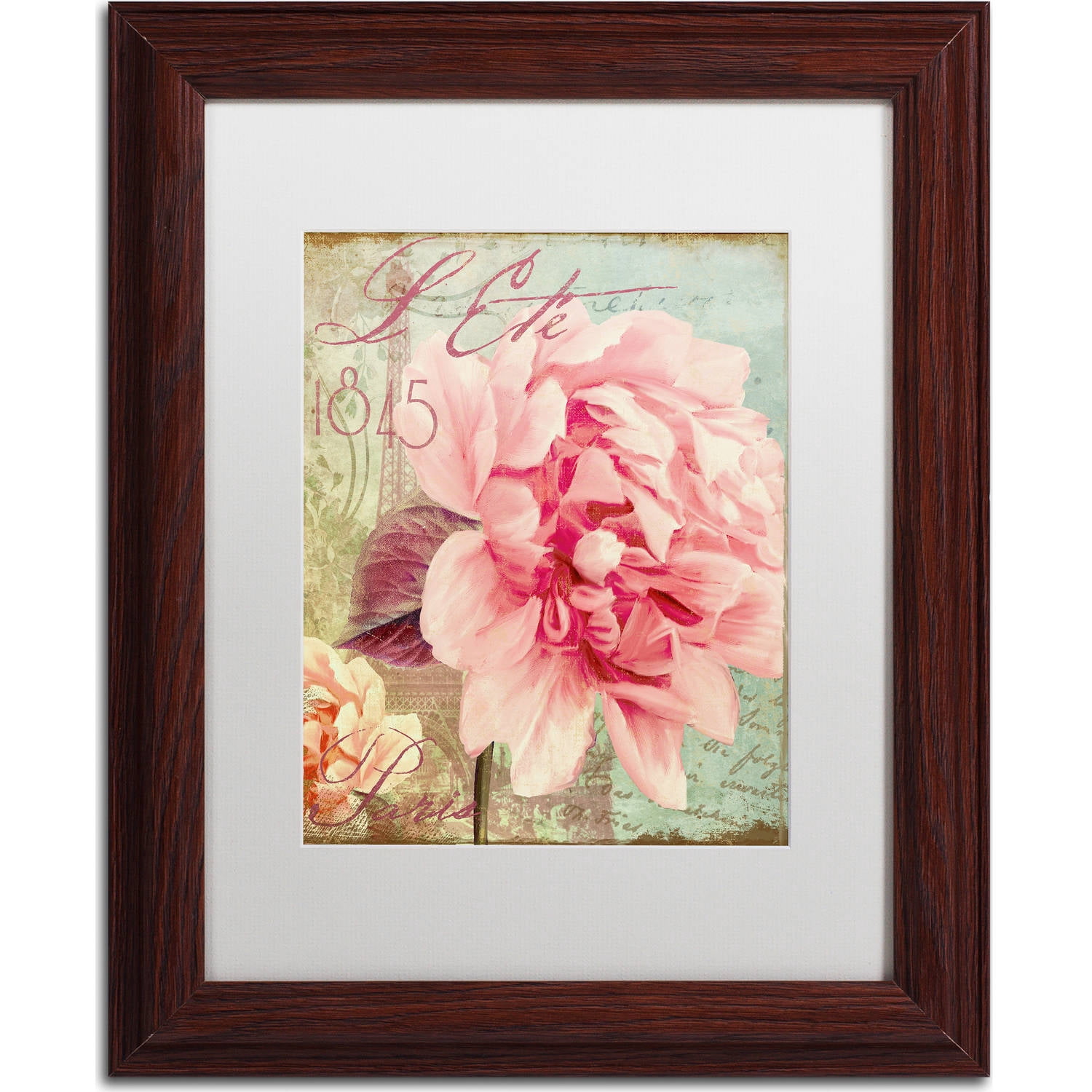 Trademark Fine Art "Saisons III" Canvas Art by Color Bakery, White Matte, Wood Frame
