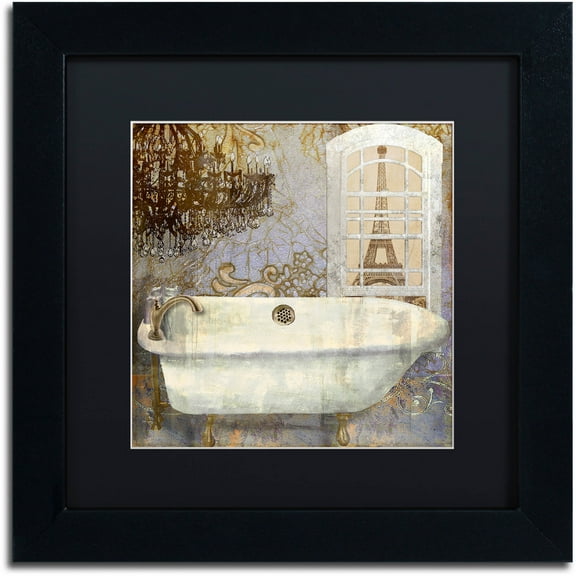 Trademark Fine Art "Salle de Bain I" Canvas Art by Color Bakery Black Matte, Black Frame