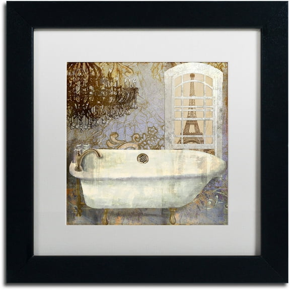 Trademark Fine Art "Salle de Bain I" Canvas Art by Color Bakery White Matte, Black Frame