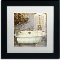 Trademark Fine Art "Salle de Bain I" Canvas Art by Color Bakery White Matte, Black Frame