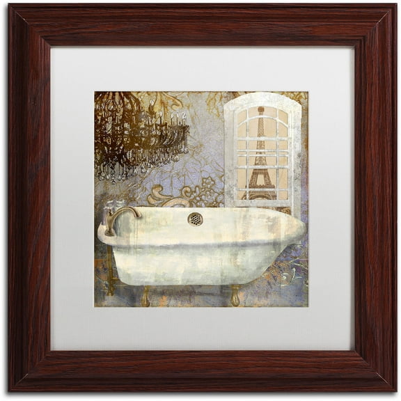 Trademark Fine Art "Salle de Bain I" Canvas Art by Color Bakery White Matte, Wood Frame