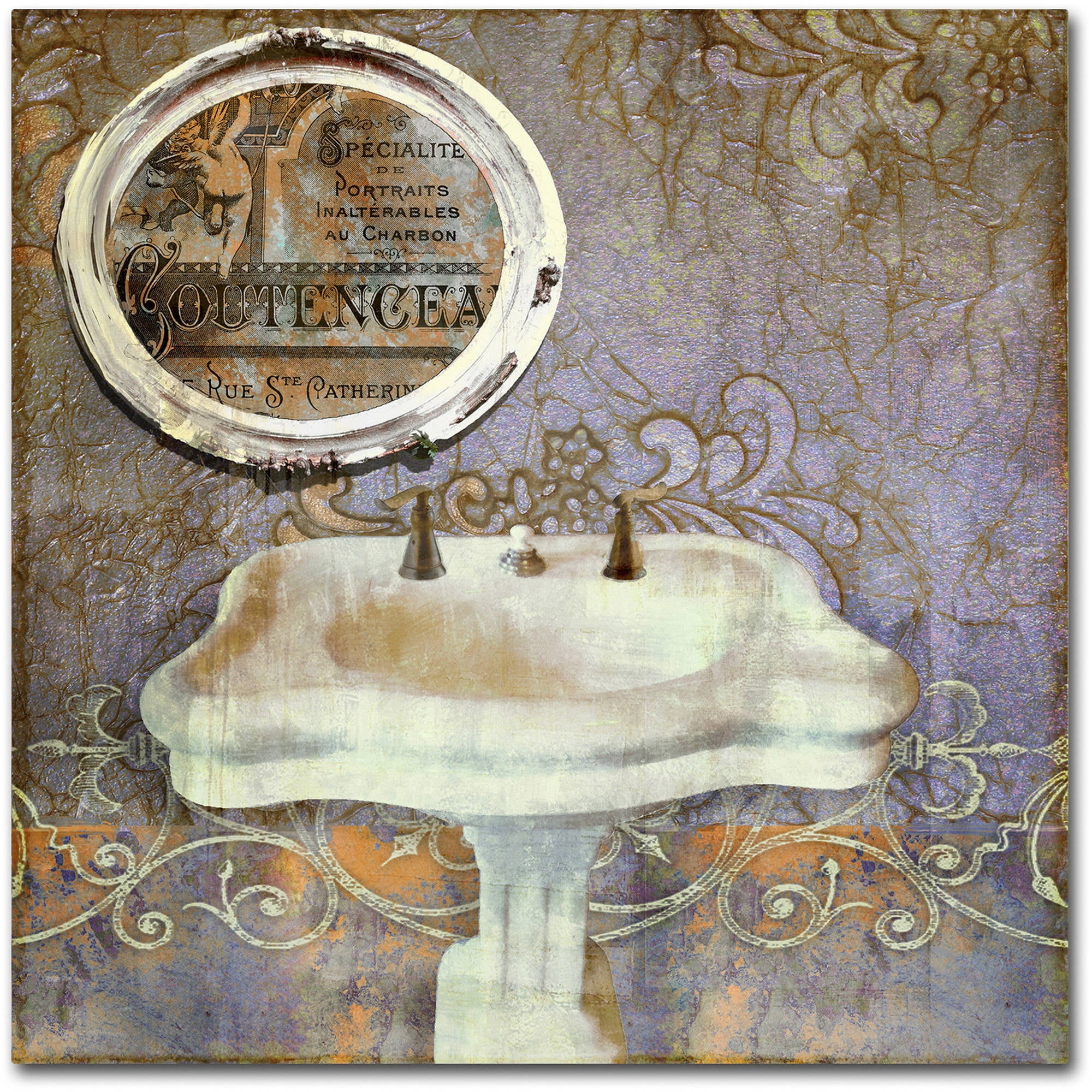 Trademark Fine Art "Salle de Bain II" Canvas Art by Color Bakery