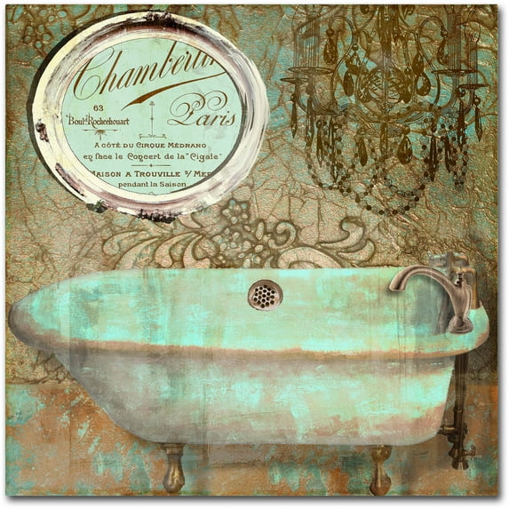 Trademark Fine Art "Salle de Bain IV" Canvas Art by Color Bakery