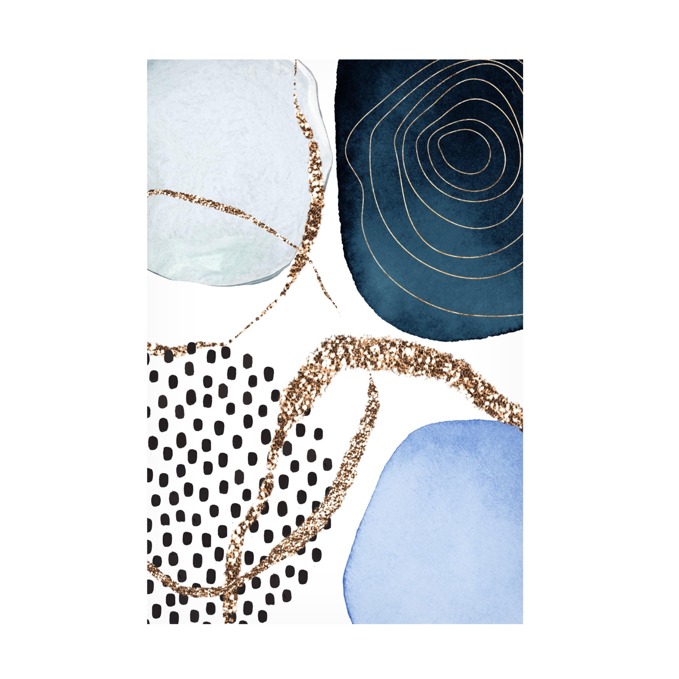 Trademark Fine Art Sally Ann Moss Aesthetic Blues 1 Canvas Wall Art