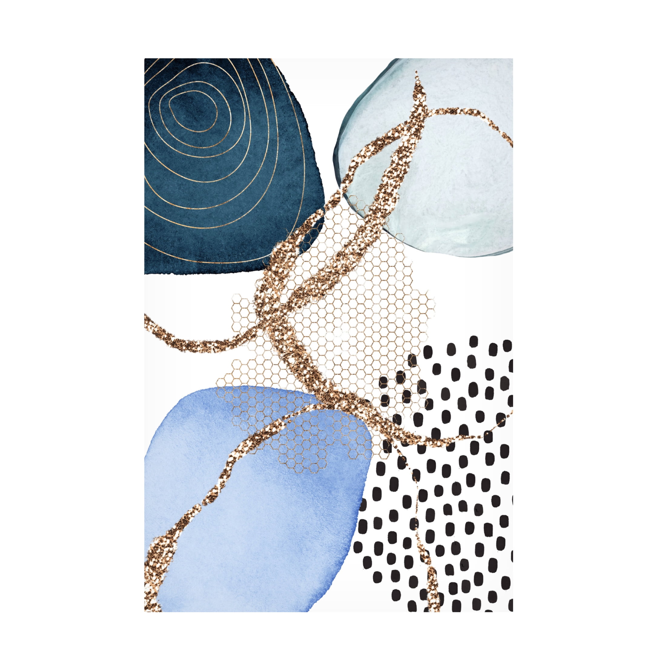 Trademark Fine Art Sally Ann Moss Aesthetic Blues 2 Canvas Wall Art