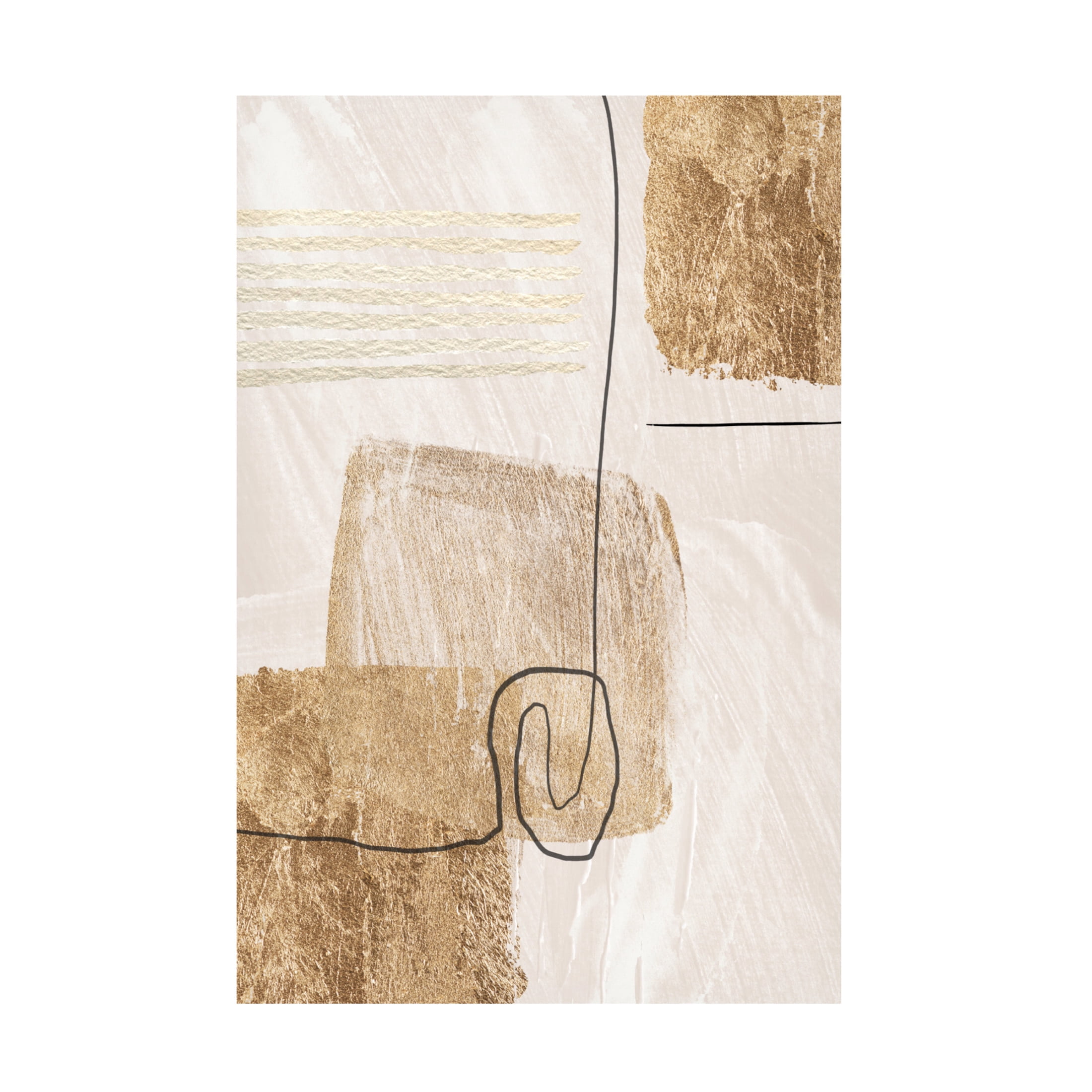 Trademark Fine Art Sally Ann Moss Aesthetic Gold 1 Canvas Wall Art