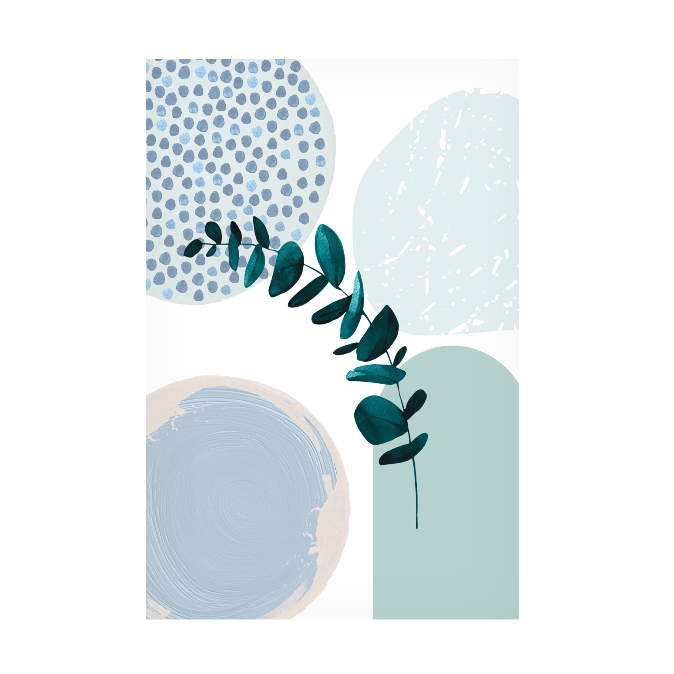 Trademark Fine Art Sally Ann Moss Blue green boho 2 Canvas Wall Art
