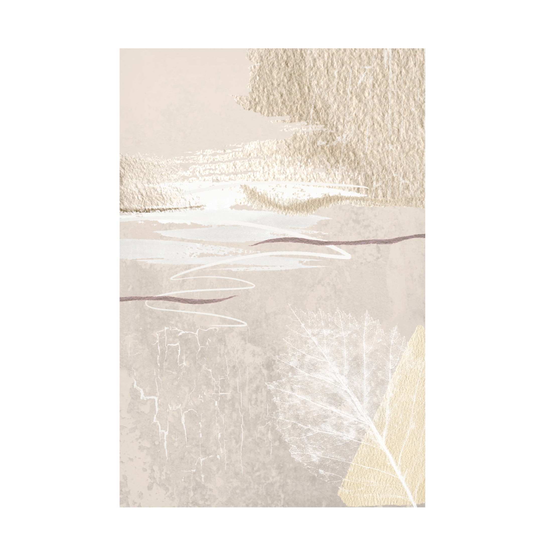 Trademark Fine Art Sally Ann Moss Calm Ivory 3 Canvas Wall Art