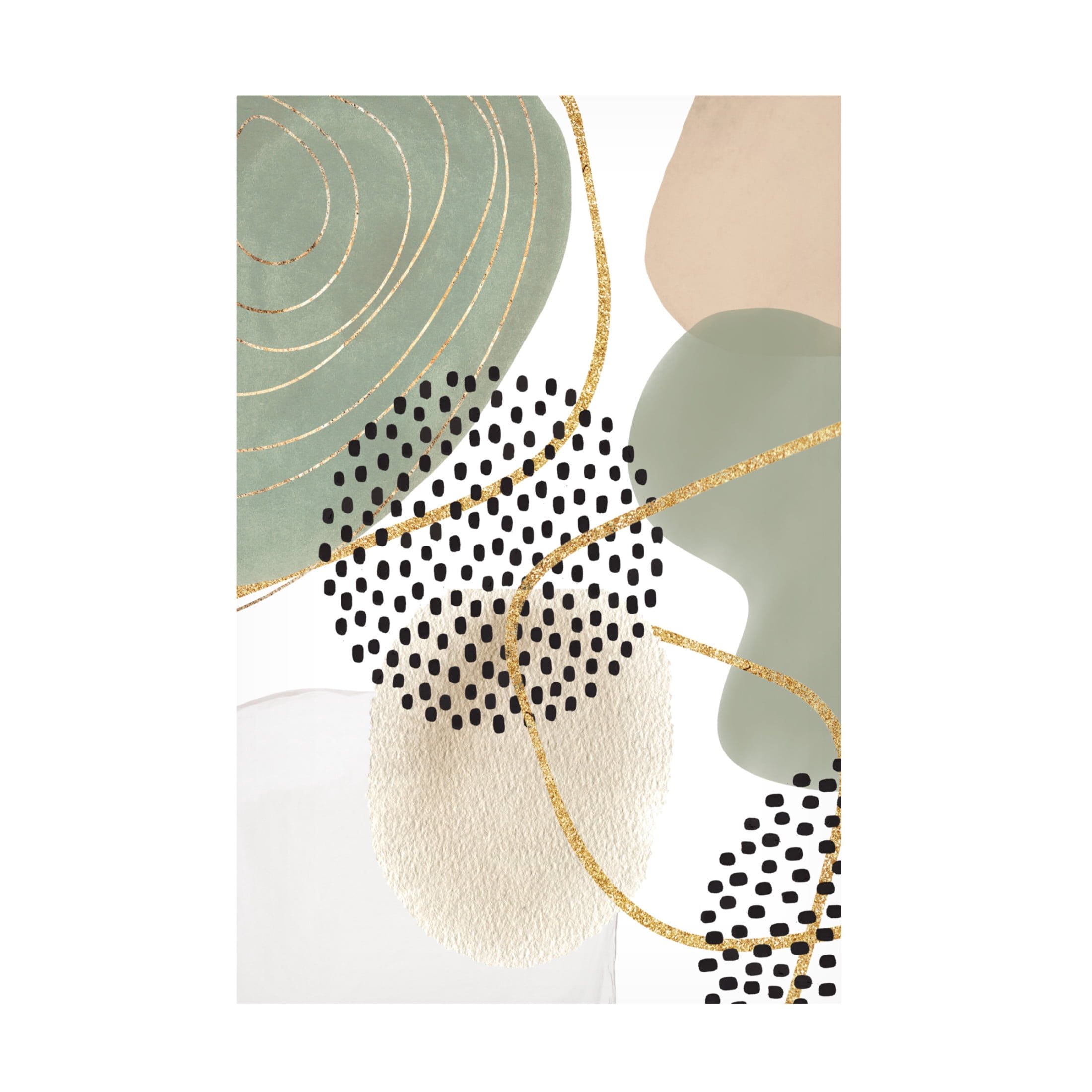 Trademark Fine Art Sally Ann Moss Calm green 1 Canvas Wall Art