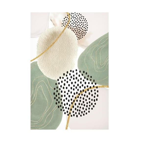 Trademark Fine Art Sally Ann Moss Calm green 3 Canvas Wall Art