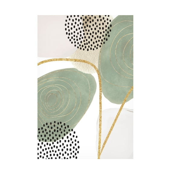 Trademark Fine Art Sally Ann Moss Calm green 4 Canvas Wall Art