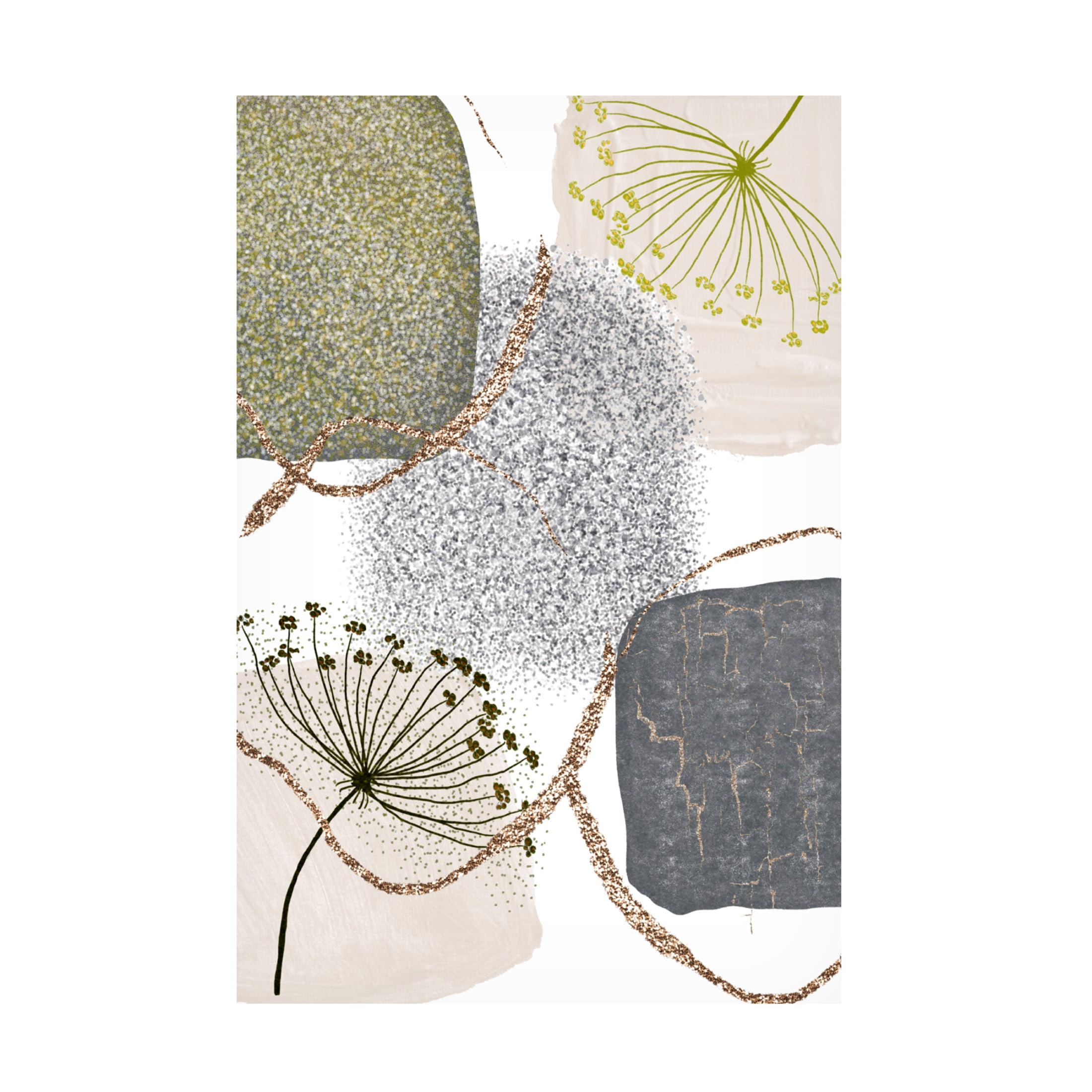 Trademark Fine Art Sally Ann Moss Green Grey 1 Canvas Wall Art
